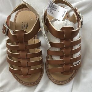 GAP Toddler Brown Strappy Fisherman Sandals
